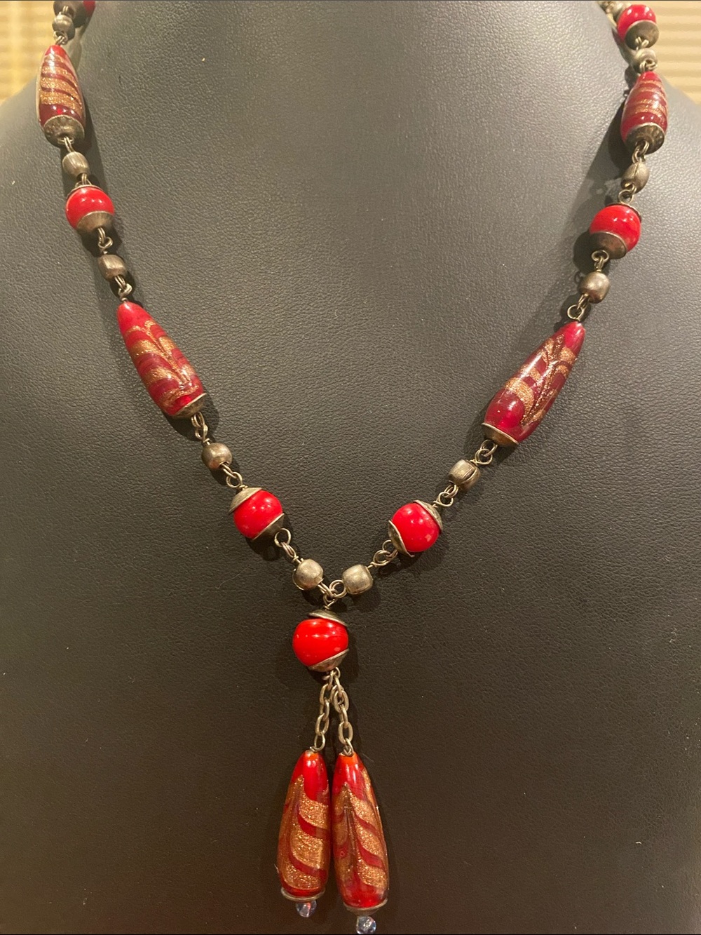1950-60 Murano Art Glass Tassel Necklace.